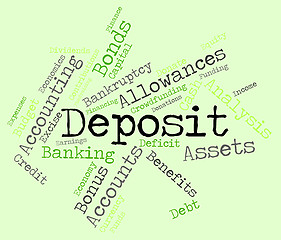 Image showing Deposit Word Means Part Payment And Advance