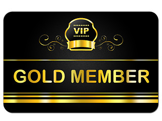 Image showing Gold Member Shows Very Important Person And Card