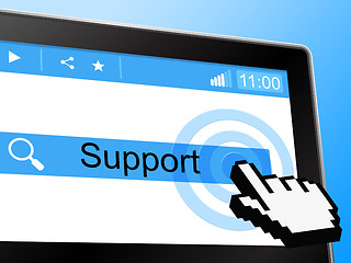 Image showing Online Support Represents World Wide Web And Knowledge