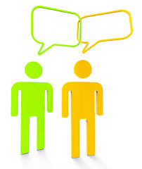 Image showing People Communicating Shows Speaking Persons And Communication