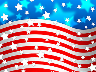 Image showing Amercican Flag Background Means Country Pride And America\r