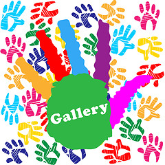 Image showing Kids Gallery Indicates Colourful Color And Children