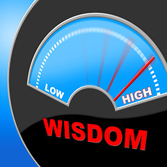Image showing Wisdom High Indicates Intelligence Education And Lots