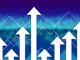 Image showing Arrows Background Means Up Increase And Spikes\r