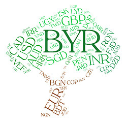 Image showing Byr Currency Indicates Forex Trading And Banknote