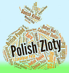 Image showing Polish Zloty Shows Exchange Rate And Currencies