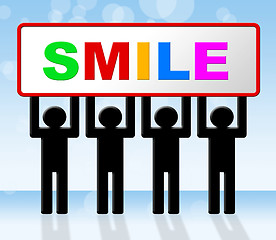 Image showing Smile Joy Represents Happiness Emotions And Happy