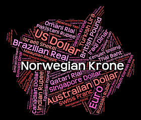 Image showing Norwegian Krone Means Currency Exchange And Coinage