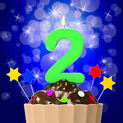 Image showing Two Second Indicates Happy Birthday And 2Nd