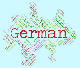 Image showing German Language Means Wordcloud Translate And Vocabulary