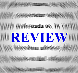 Image showing Review Definition Represents Evaluate Reviews And Inspection