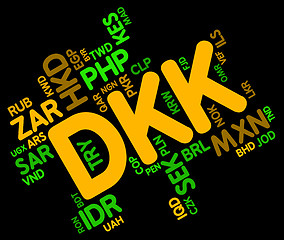 Image showing Dkk Currency Means Worldwide Trading And Coinage