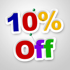 Image showing Ten Percent Off Means Promo Retail And Merchandise