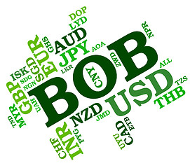 Image showing Bob Currency Means Bolivia Boliviano And Broker