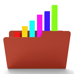 Image showing File Report Indicates Business Graph And Analysis