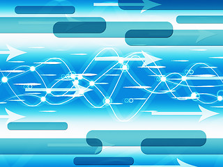 Image showing Blue Double Helix Background Means Information Highway\r