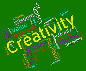 Image showing Creativity Words Means Vision Design And Conception