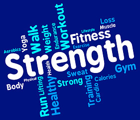 Image showing Strength Words Shows Robust Strengthen And Tough