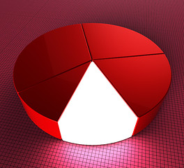 Image showing Pie Chart Shows Statistic Profit And Graphics