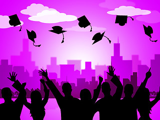 Image showing Celebrate Graduation Indicates Party School And Develop