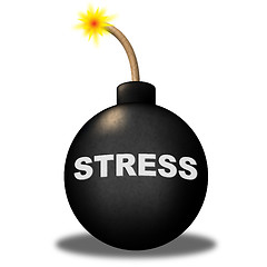 Image showing Stress Alert Shows Hazard Explosive And Stressed