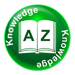 Image showing Knowledge Badge Shows Learn Tutoring And Comprehension