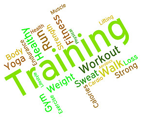 Image showing Training Words Indicates Get Fit And Aerobic