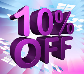 Image showing Ten Percent Off Shows Sale Discounts And Promotion