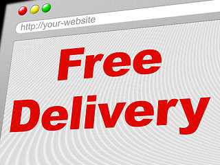 Image showing Free Delivery Means With Our Compliments And Complimentary