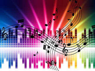 Image showing Music Colors Background Means Singing Playing Or Disco\r