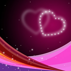Image showing Background Heart Shows Valentine Day And Backdrop
