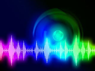 Image showing Sound Wave Background Shows Audio Spectrum Or Energy\r