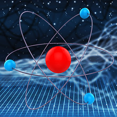 Image showing Atom Molecule Indicates Experiments Research And Chemical