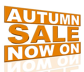 Image showing Autumn Sale Represents At The Moment And Cheap