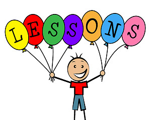 Image showing Lessons Balloons Indicates Educating Learned And Childhood