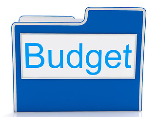 Image showing Budget File Represents Binder Administration And Finance