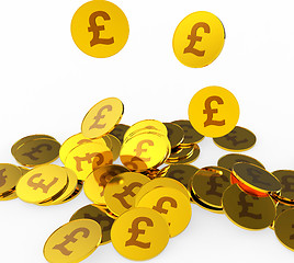 Image showing Pound Coins Shows British Pounds And Finance