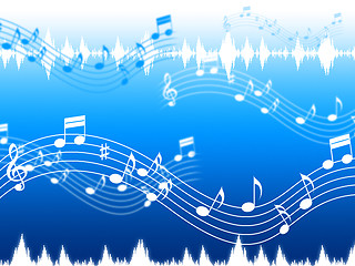 Image showing Blue Music Background Means Soul Jazz Or Blues\r