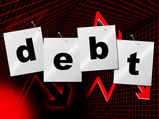 Image showing Debts Debt Indicates Financial Obligation And Liabilities