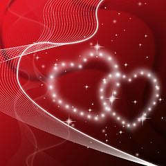 Image showing Red Hearts Background Means Love Friends Or Family\r
