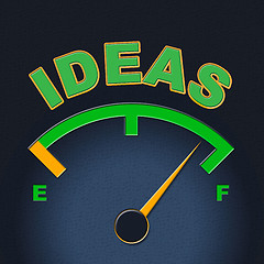 Image showing Ideas Gauge Indicates Display Concepts And Inventions