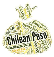 Image showing Chilean Peso Shows Worldwide Trading And Clp