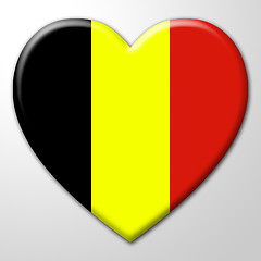 Image showing Heart Belgium Shows Valentines Day And Affection