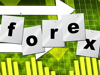 Image showing Forex Graph Indicates Exchange Rate And Currency