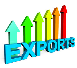 Image showing Exports Increasing Shows International Selling And Exportation