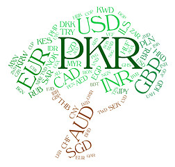 Image showing Pkr Currency Indicates Pakistani Rupees And Broker