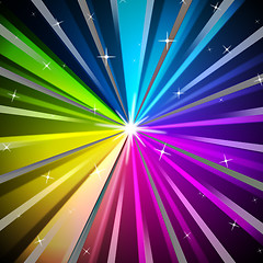 Image showing Colorful Rays Background Means Shining Colors And Sparkles\r