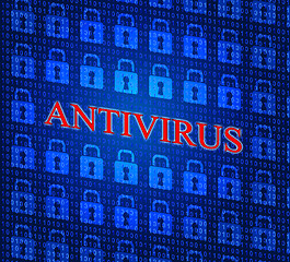 Image showing Antivirus Security Represents Malicious Software And Defense