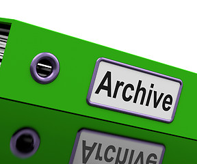 Image showing Archive File Means Archives Business And Storage