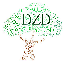 Image showing Dzd Currency Means Foreign Exchange And Algerian